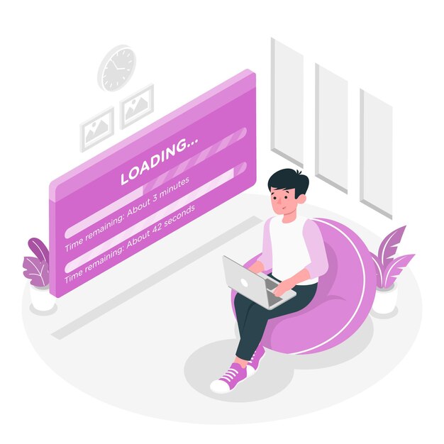 Ilustración del concepto de indicador de progreso