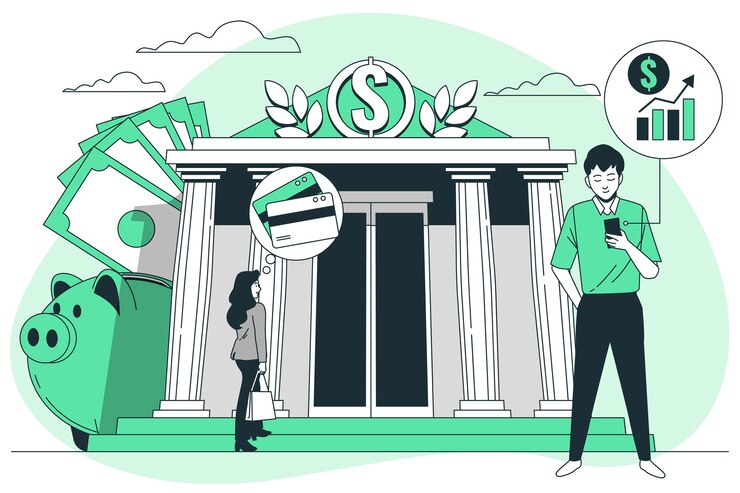 Vector gratuito ilustración del concepto de industria bancaria