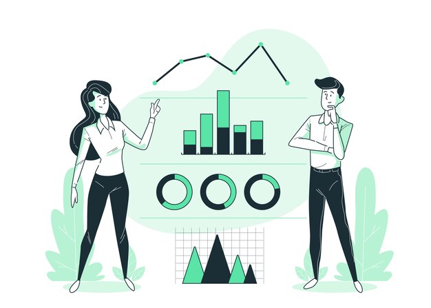 Ilustración del concepto de infografías