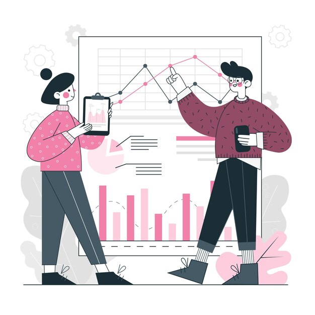 Ilustración del concepto de informe