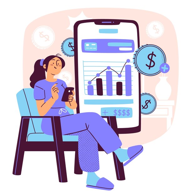 Ilustración del concepto de ingresos