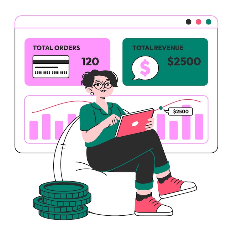 Vector gratuito ilustración del concepto de ingresos
