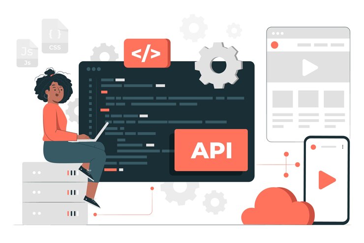 Vector gratuito ilustración del concepto de interfaz de programación de aplicaciones