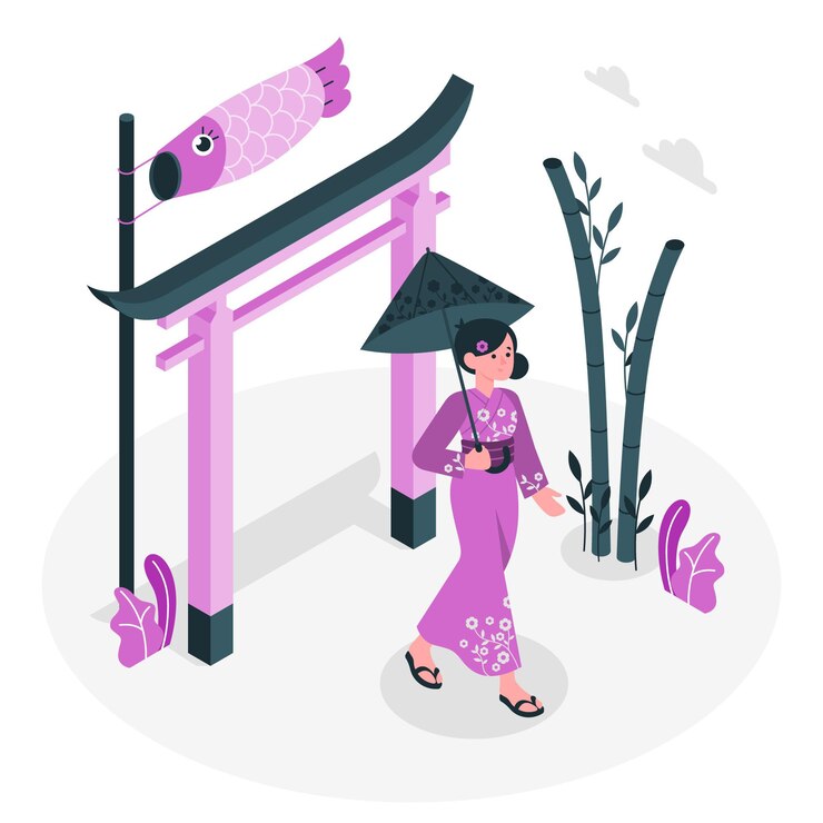 Vector gratuito ilustración del concepto de japón