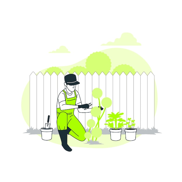 Vector gratuito ilustración del concepto de jardinería