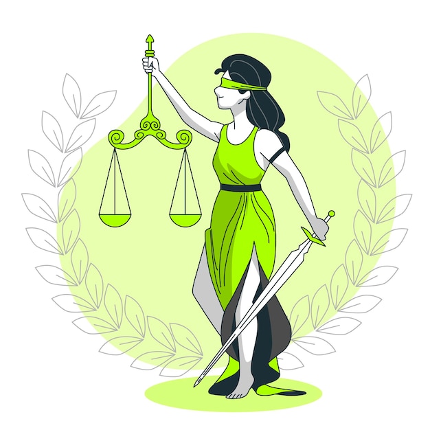 Vector gratuito ilustración del concepto de justicia