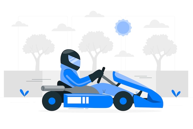 Vector gratuito ilustración del concepto de kart