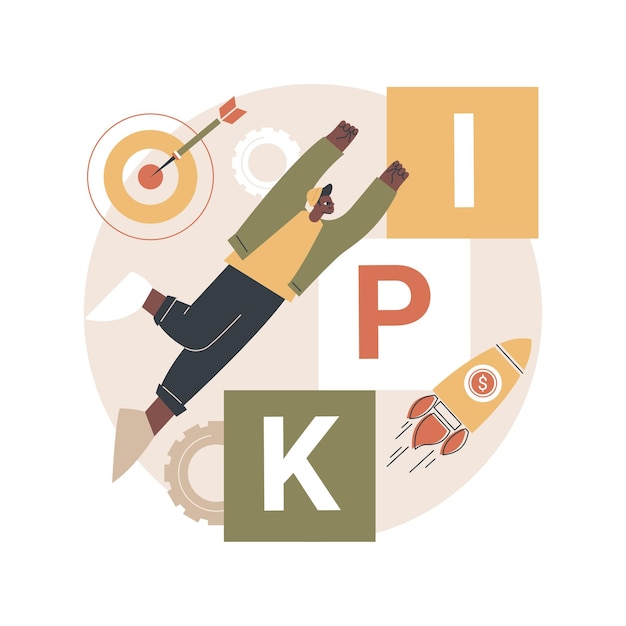 Vector gratuito ilustración del concepto de kpi