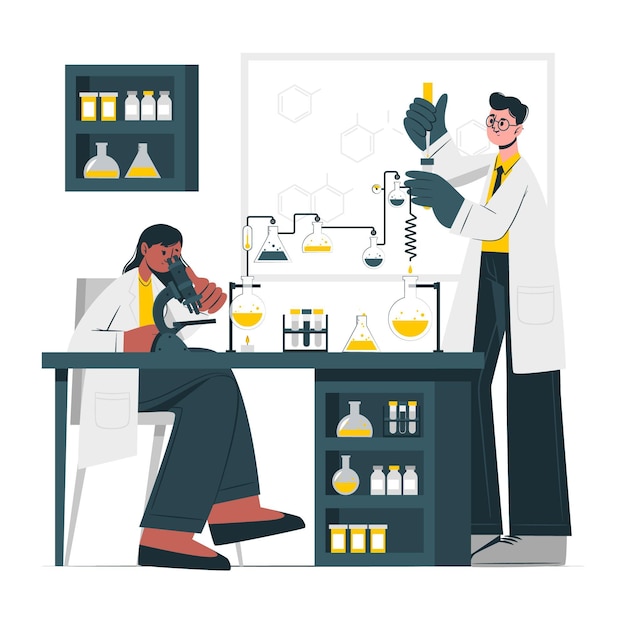 Ilustración del concepto de laboratorio