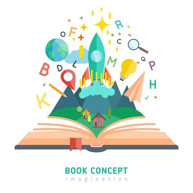 Ilustración del concepto de libro