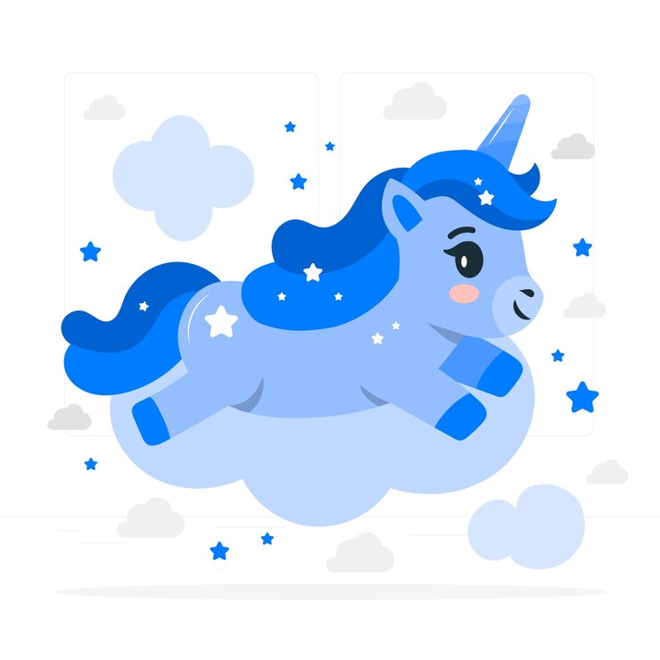 Vector gratuito ilustración de concepto lindo unicornio