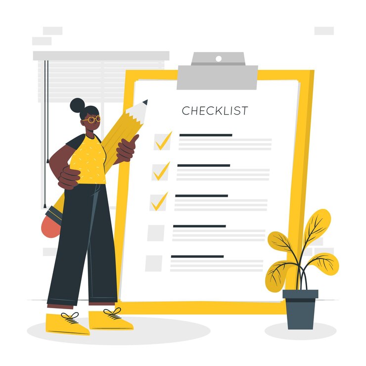 Vector gratuito ilustración del concepto de lista de verificación