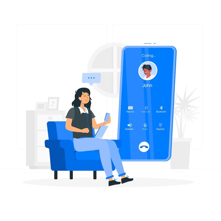 Vector gratuito ilustración del concepto de llamando
