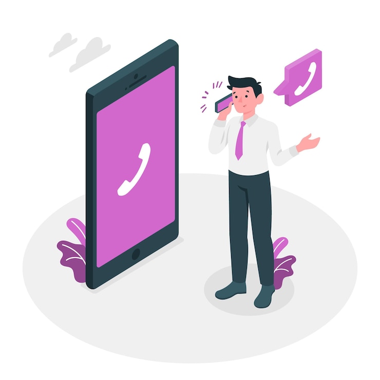 Vector gratuito ilustración del concepto de llamando