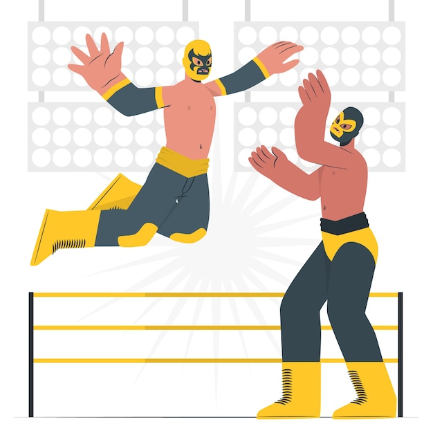 Vector gratuito ilustración del concepto de lucha libre