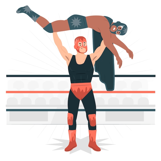 Vector gratuito ilustración del concepto de lucha libre