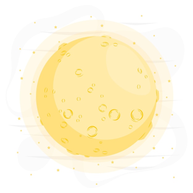 Vector gratuito ilustración del concepto de luna