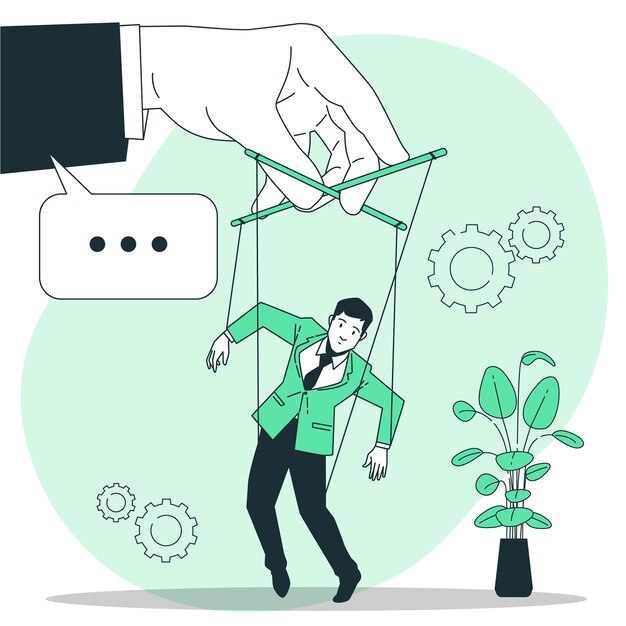 Ilustración del concepto de manipulación