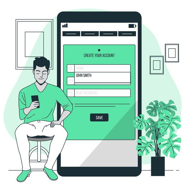 Ilustración del concepto de marcador de posición