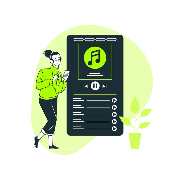 Ilustración del concepto de más música