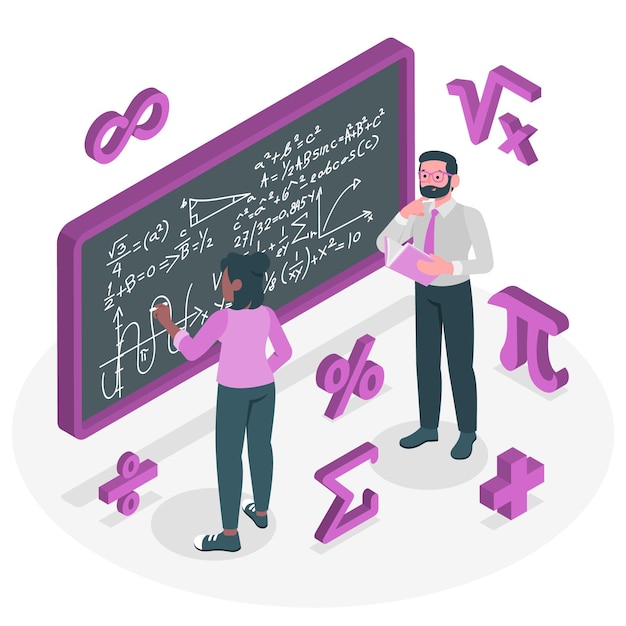 Vector gratuito ilustración del concepto de matemáticas