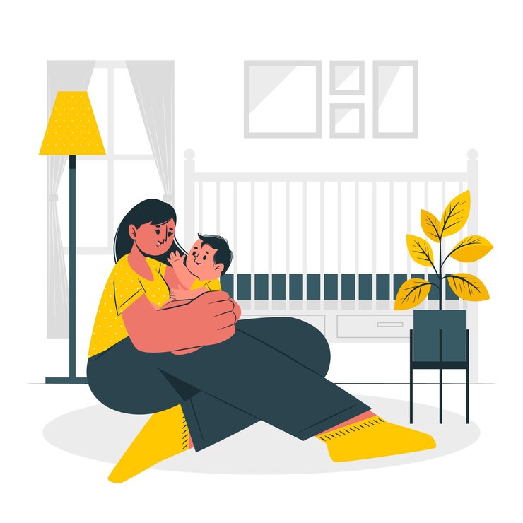 Vector gratuito ilustración del concepto de maternidad