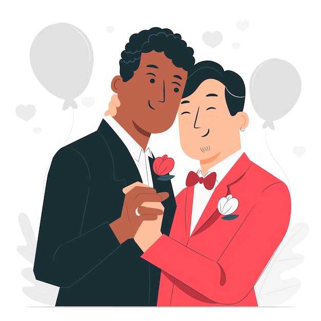 Vector gratuito ilustración del concepto de matrimonio