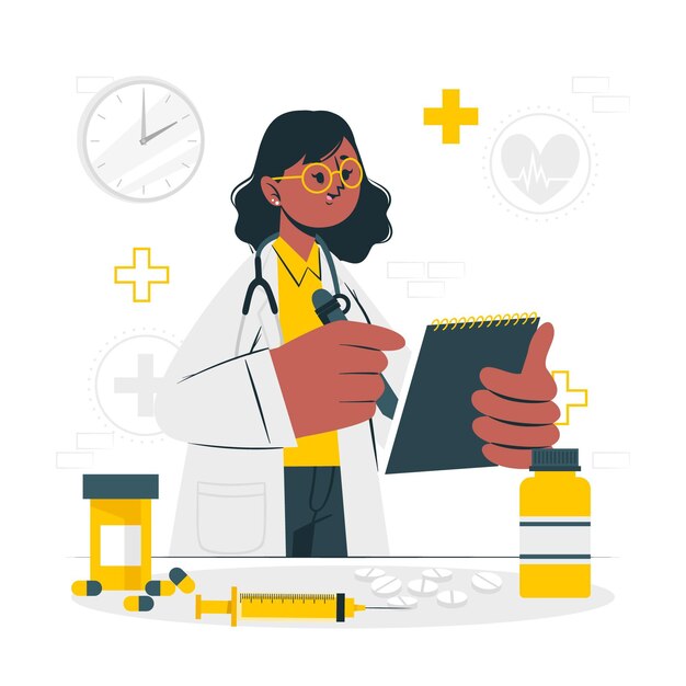 Ilustración del concepto de medicina