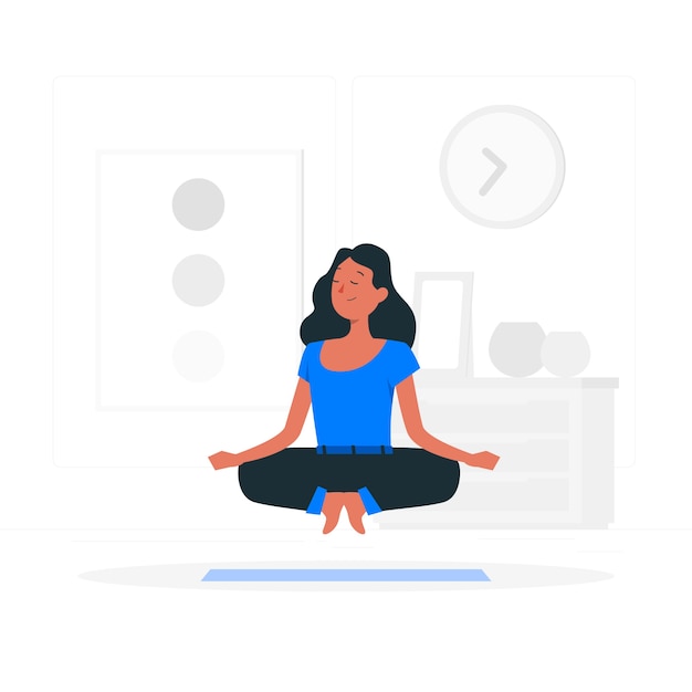 Vector gratuito ilustración del concepto de meditación