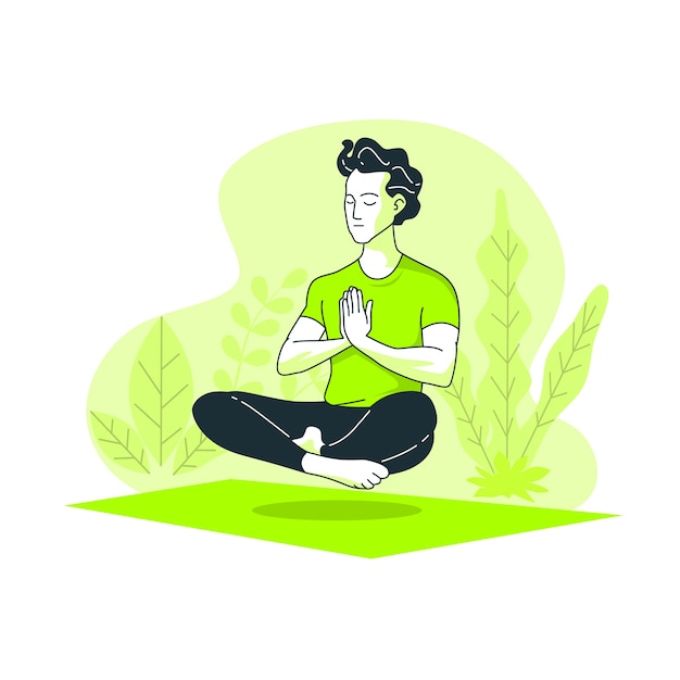 Vector gratuito ilustración del concepto de meditación