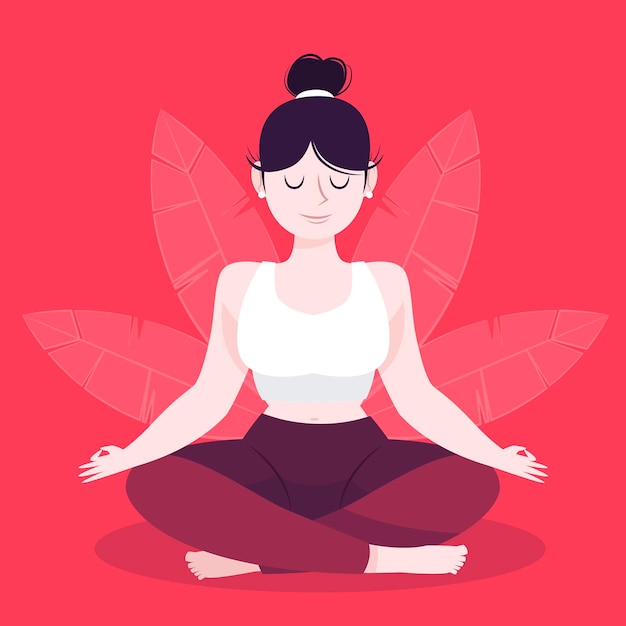 Ilustración del concepto de meditación