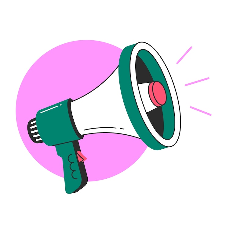 Vector gratuito ilustración del concepto del megáfono