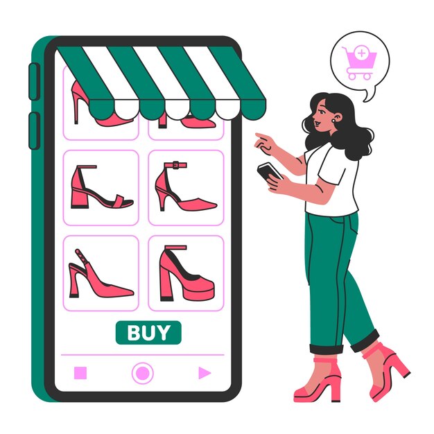 Ilustración del concepto de mercado de servicios de nicho