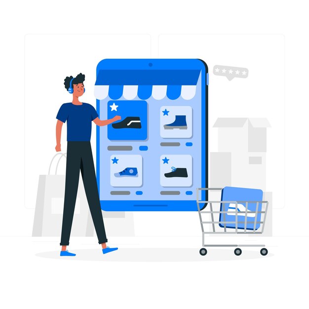 Ilustración de concepto de mercado de servicios de nicho