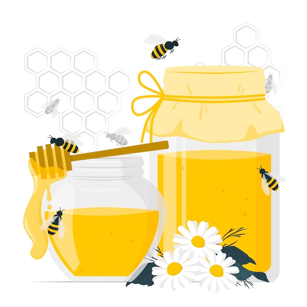 Ilustración del concepto de miel