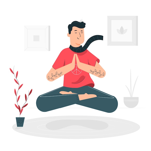 Ilustración de concepto mindfulness