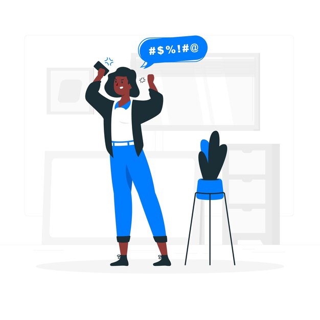 Ilustración de concepto molesto