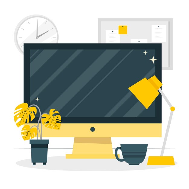 Ilustración del concepto de monitor