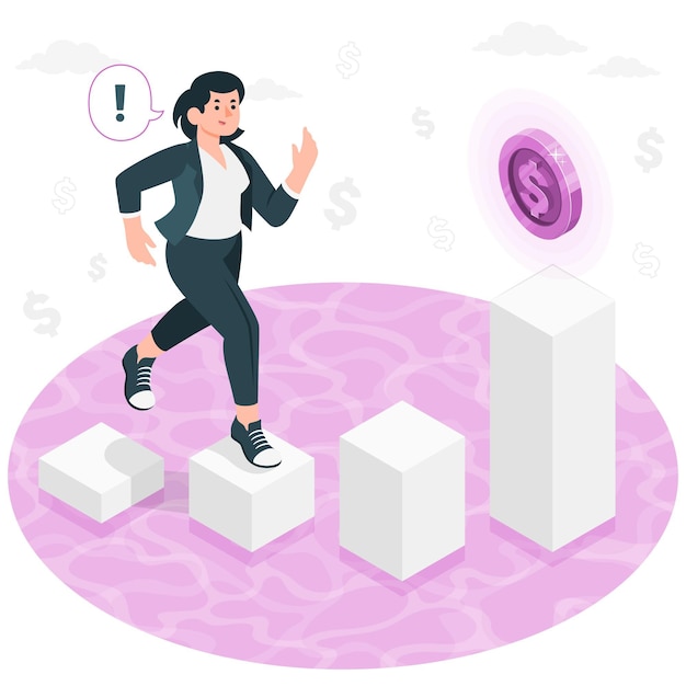 Ilustración de concepto de motivación de dinero