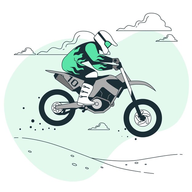 Ilustración del concepto de motocross