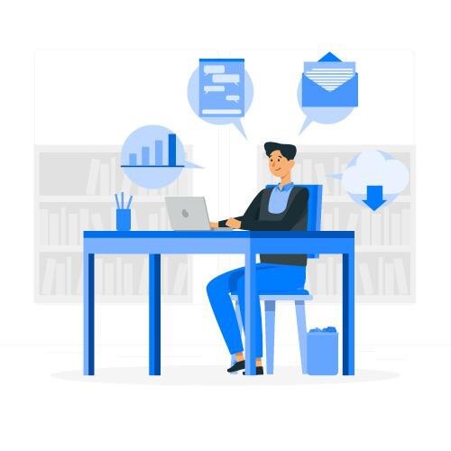 Ilustración del concepto de multitarea