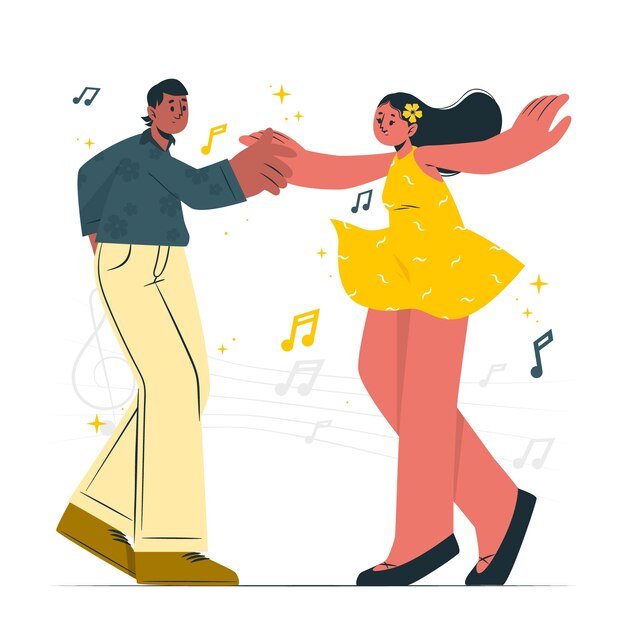 Ilustración del concepto de música salsa