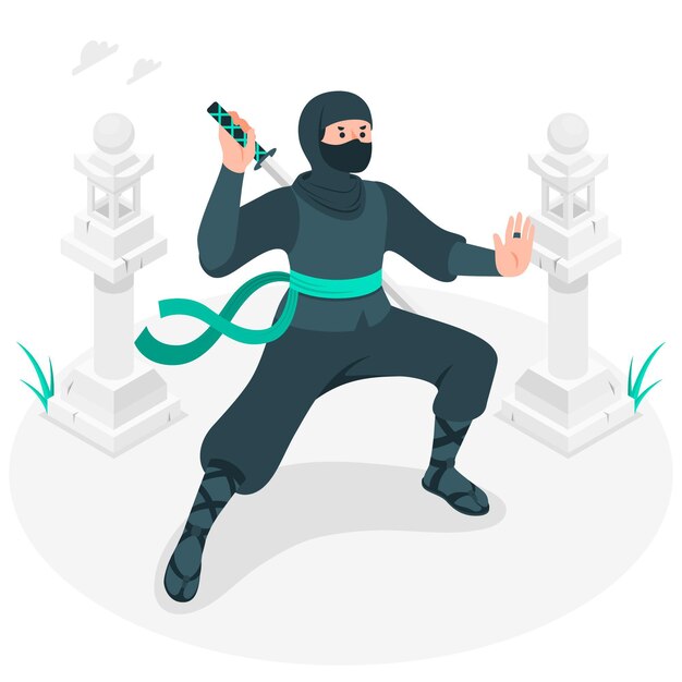 Ilustración del concepto de Ninja