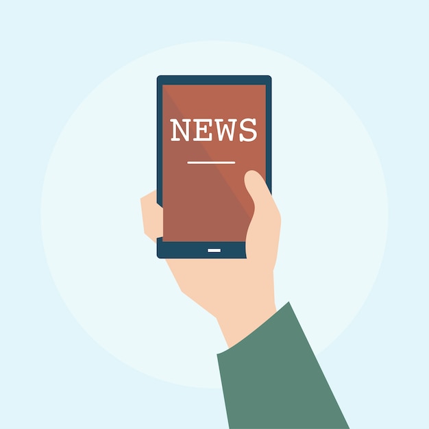 Ilustración del concepto de noticias en línea