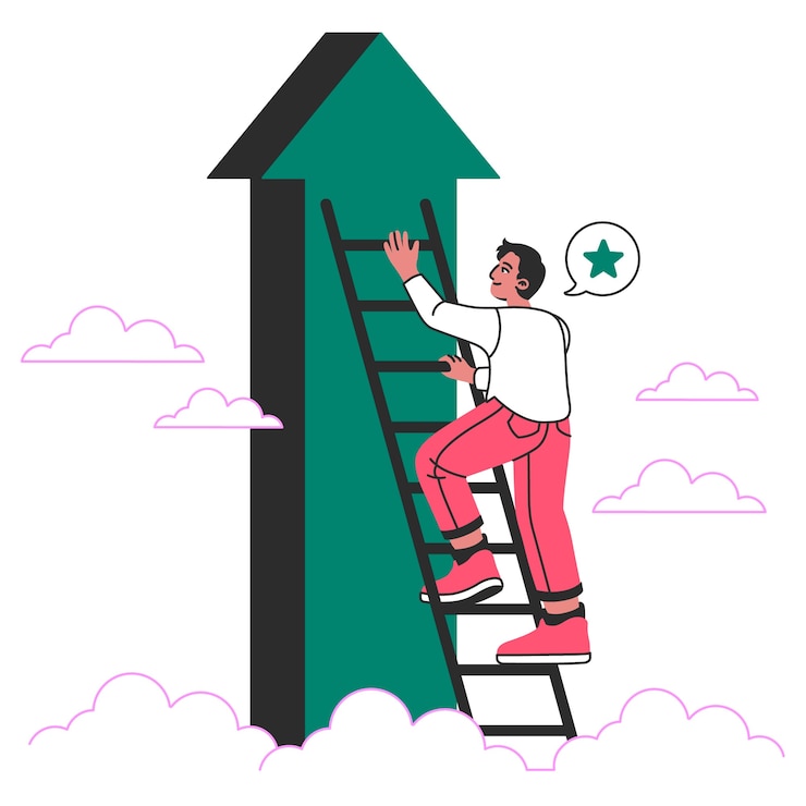 Vector gratuito ilustración del concepto de objetivos personales