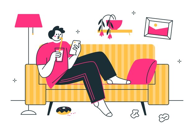 Ilustración del concepto de ociosidad