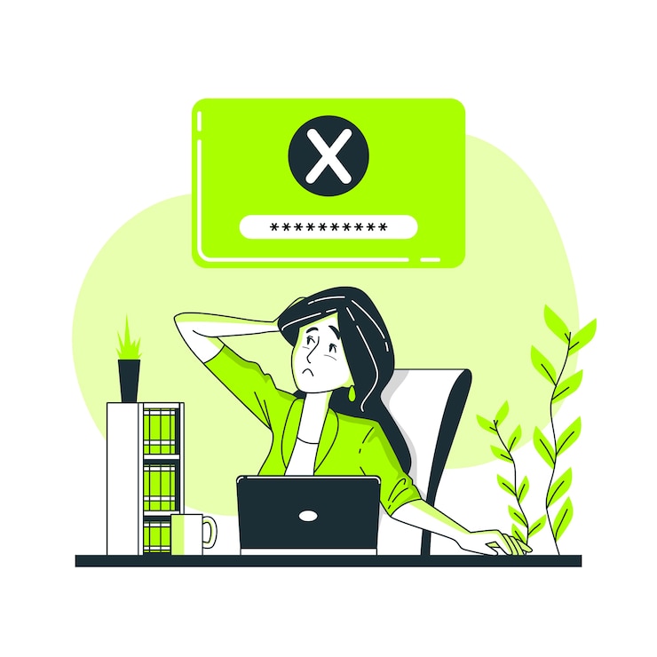 Vector gratuito ilustración del concepto de olvidé la contraseña