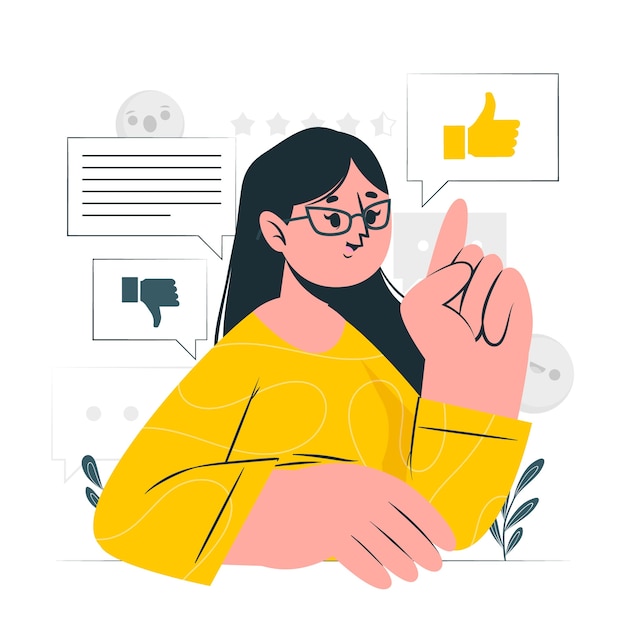 Ilustración del concepto de opinión