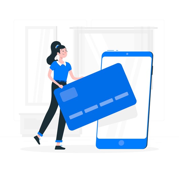 Ilustración del concepto de pagos móviles