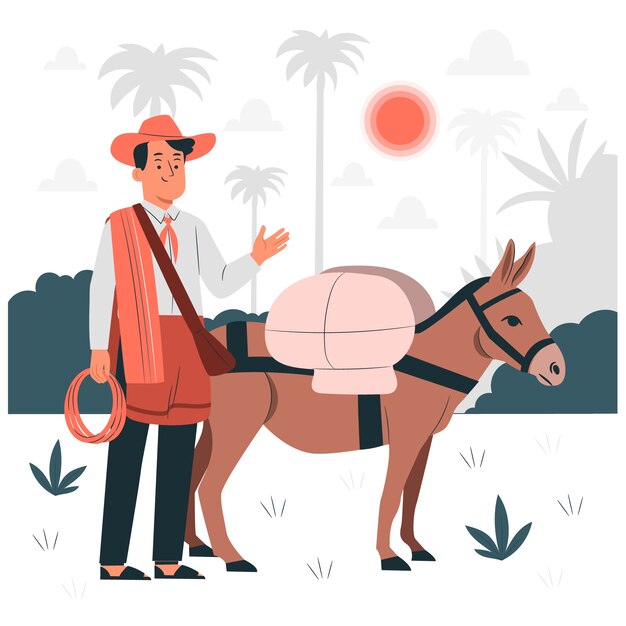 Ilustración del concepto de Paisa man